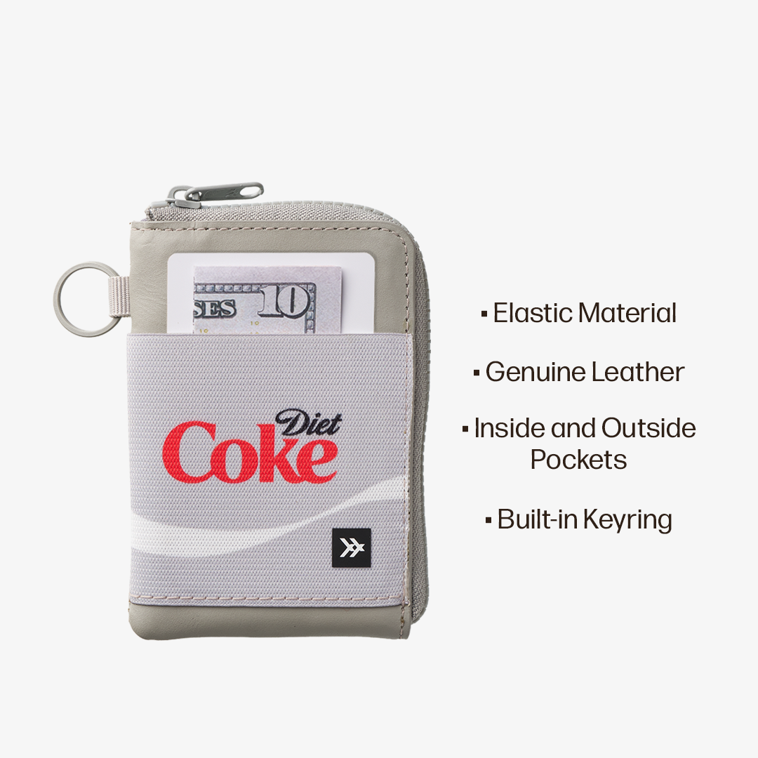 Leather Zip Wallet Everyday Carry Set - Diet Coke Logo - Thread®