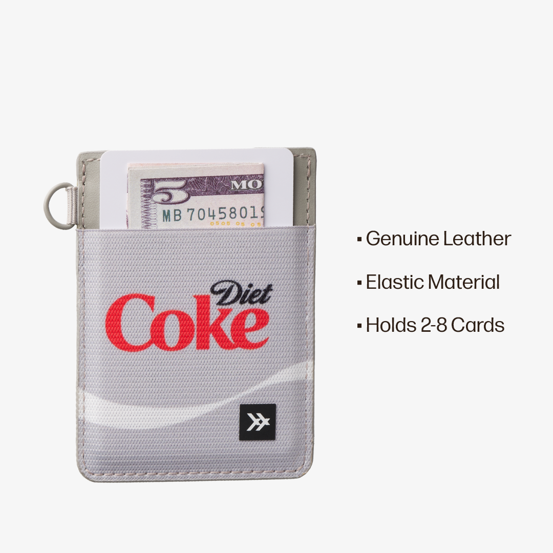 Vertical Leather Wallet - Diet Coke Logo - Thread®