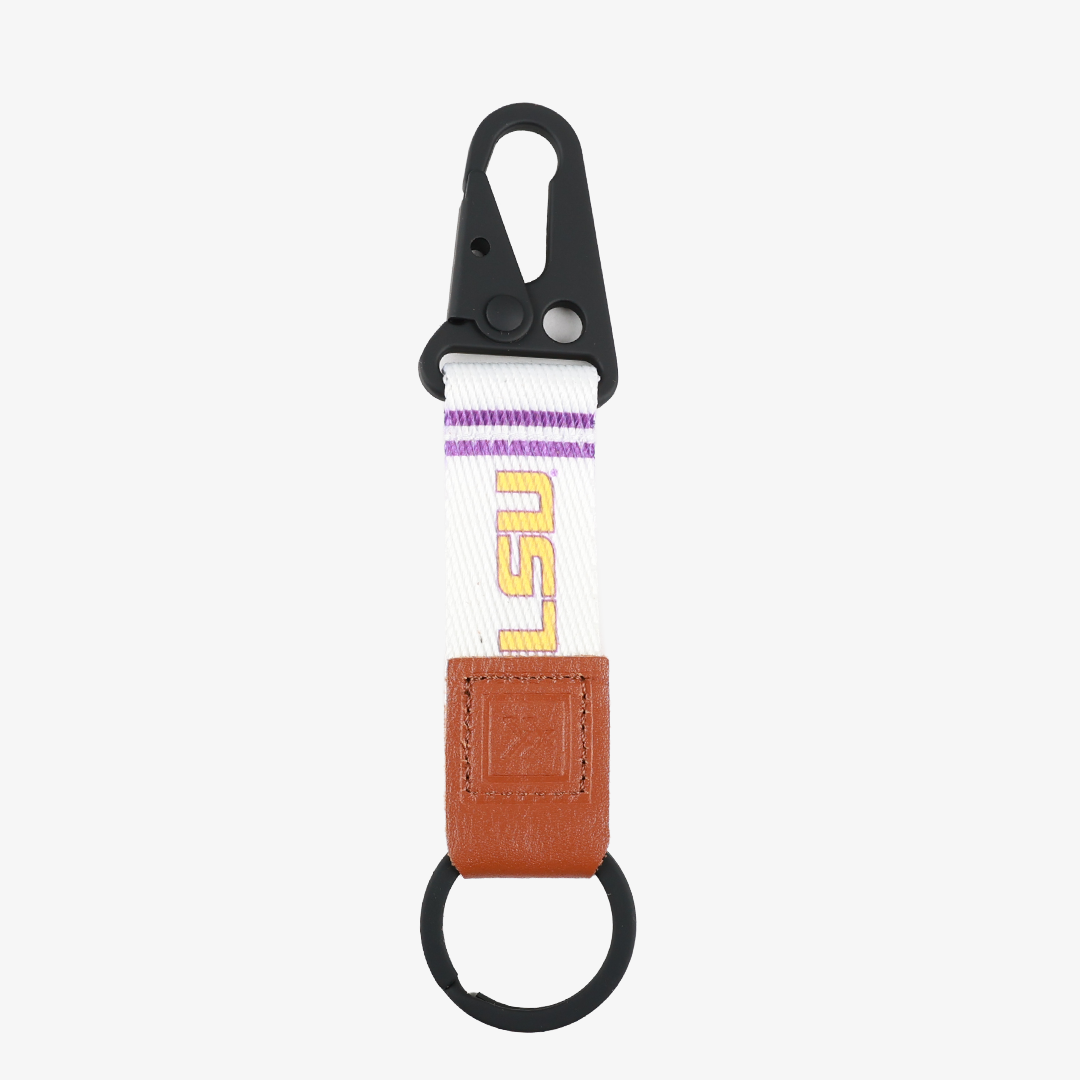 LSU White - Keychain Clip