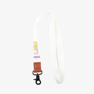 LSU White - Neck Lanyard