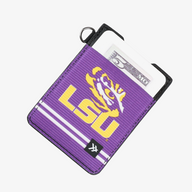 LSU Purple - Vertical Leather Wallet