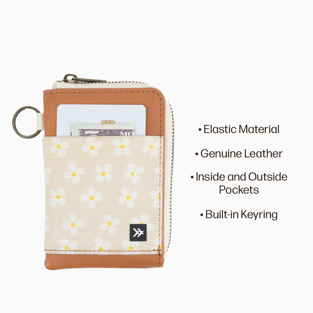Leather Zip Wallet Everyday Carry Set - Luna Beige - Thread®