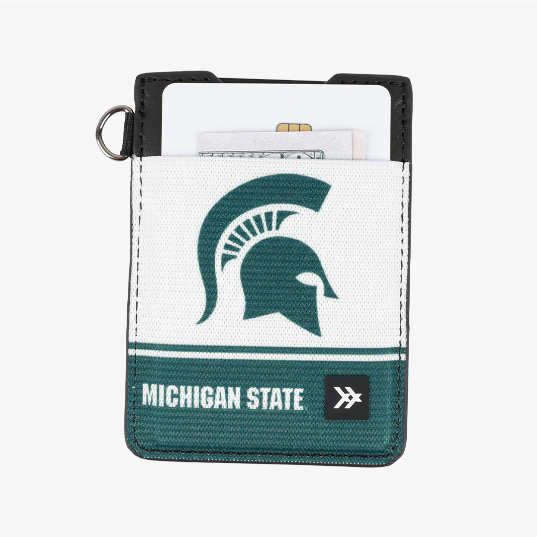 Vertical Leather Wallet - Michigan Spartan - Thread®
