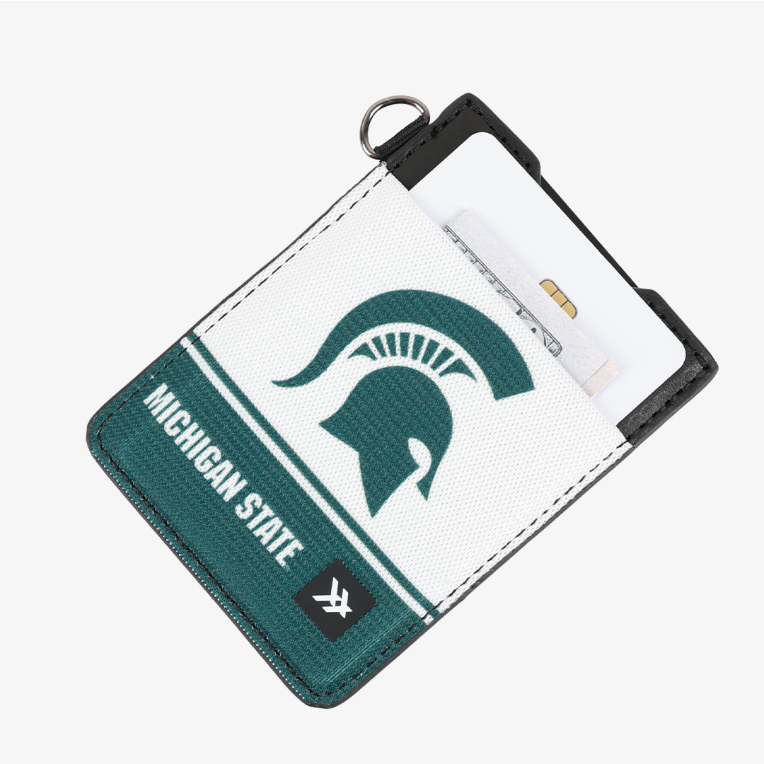 Vertical Leather Wallet - Michigan Spartan - Thread®