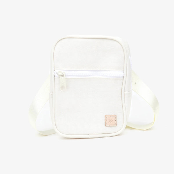 Thread® Off White crossbody bag with adjustable jacquard strap