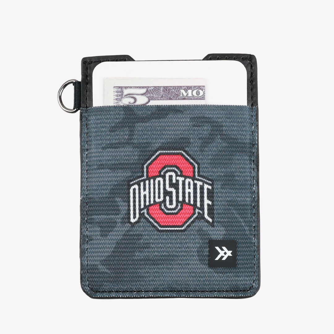 Ohio State Camo - Vertical Leather Wallet