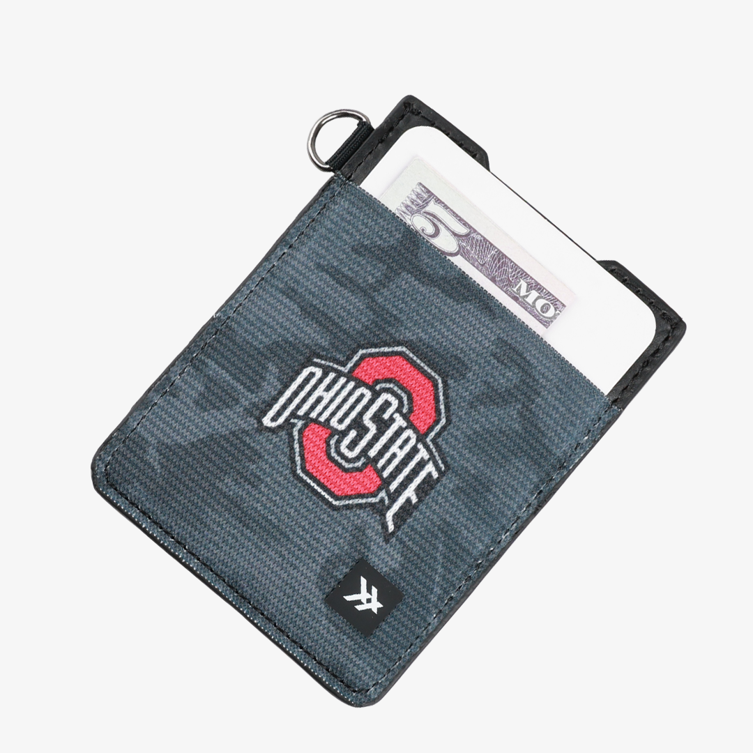 Ohio State Camo - Vertical Leather Wallet