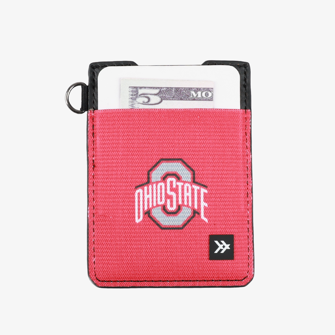 Ohio State Red - Vertical Leather Wallet