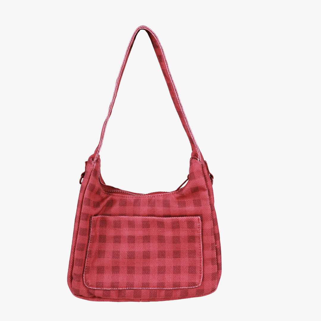 Berry Gingham - Penny Shoulder Bag