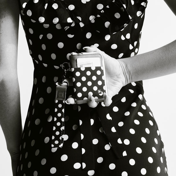 Leather Zip Wallet - Polka Dot - Thread®