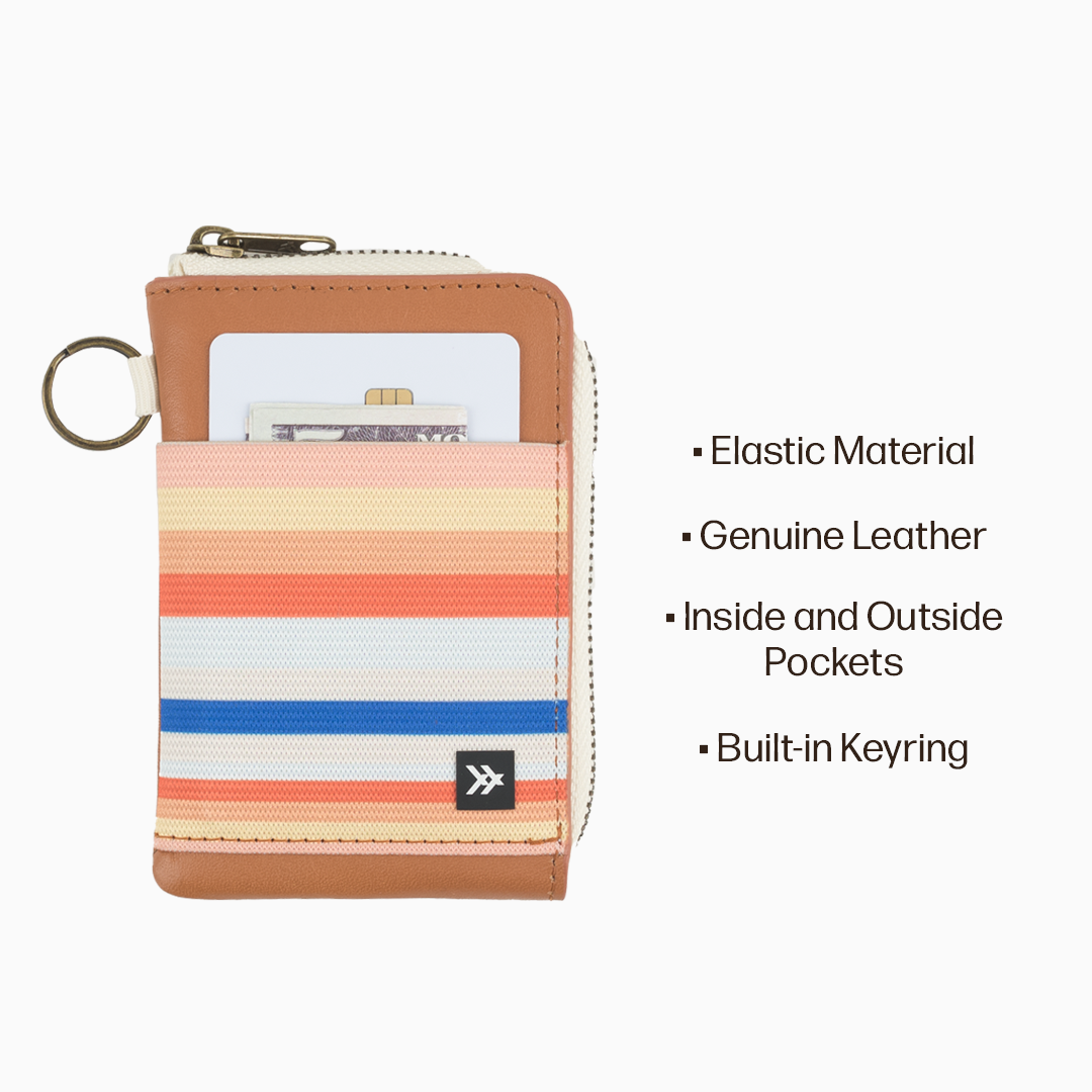 Leather Zip Wallet Everyday Carry Set - Renae Peach - Thread®