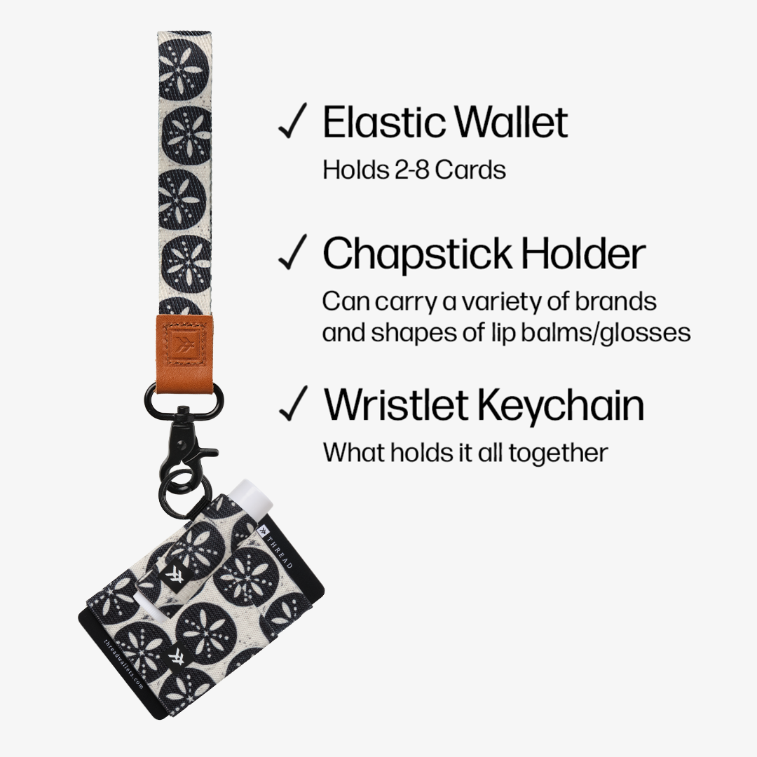 Elastic Wallet - Sand Dollar Black - Thread®