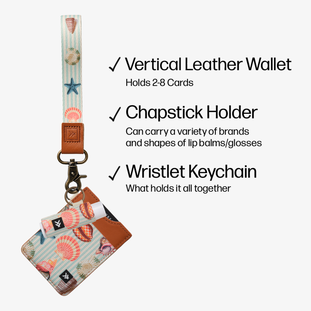 Vertical Leather Wallet - Shells - Thread®