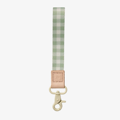 Green Gingham - Wristlet Keychain