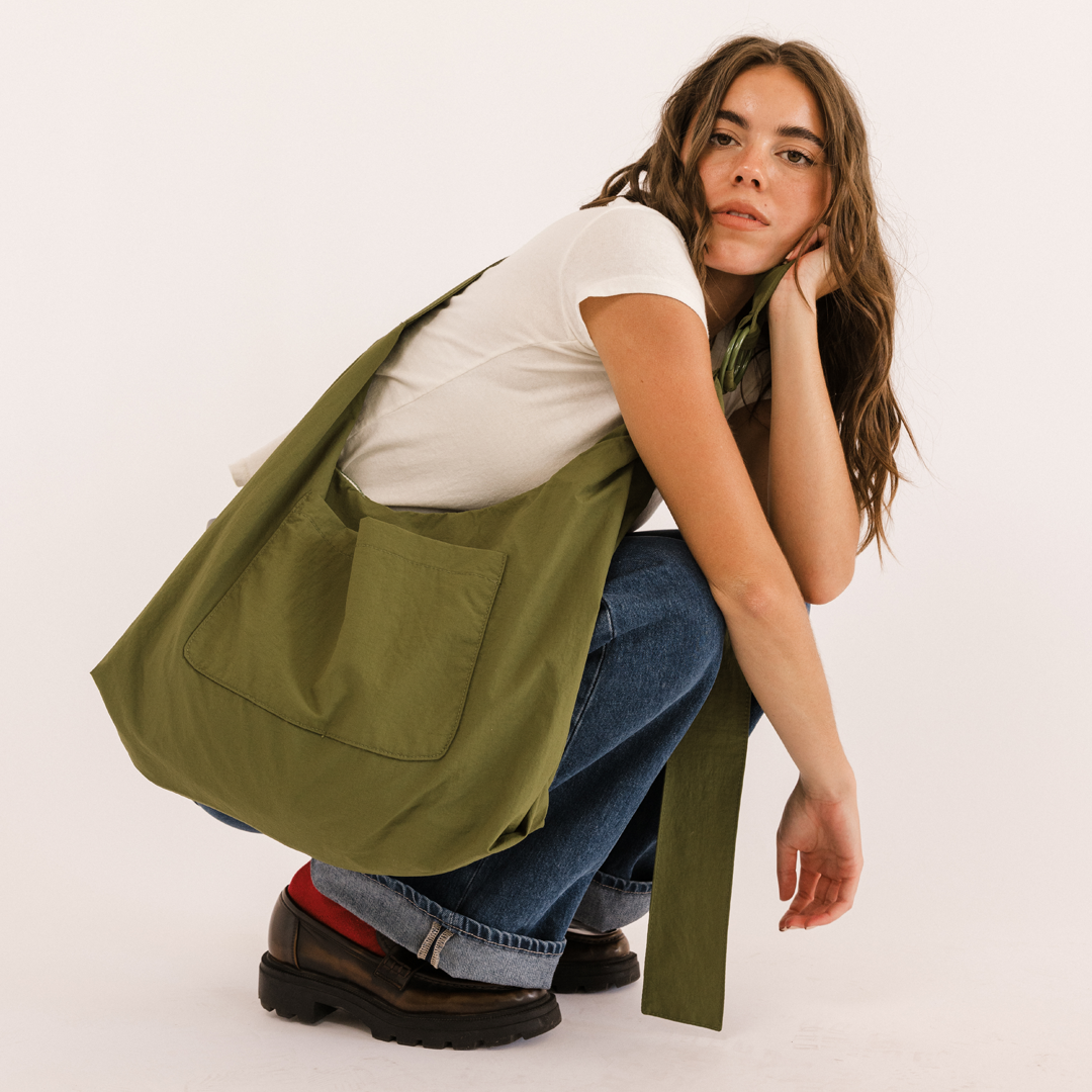 Olive | Large Slouchy Shoulder Bag | Packable & Stylish | Thread® · Thread®