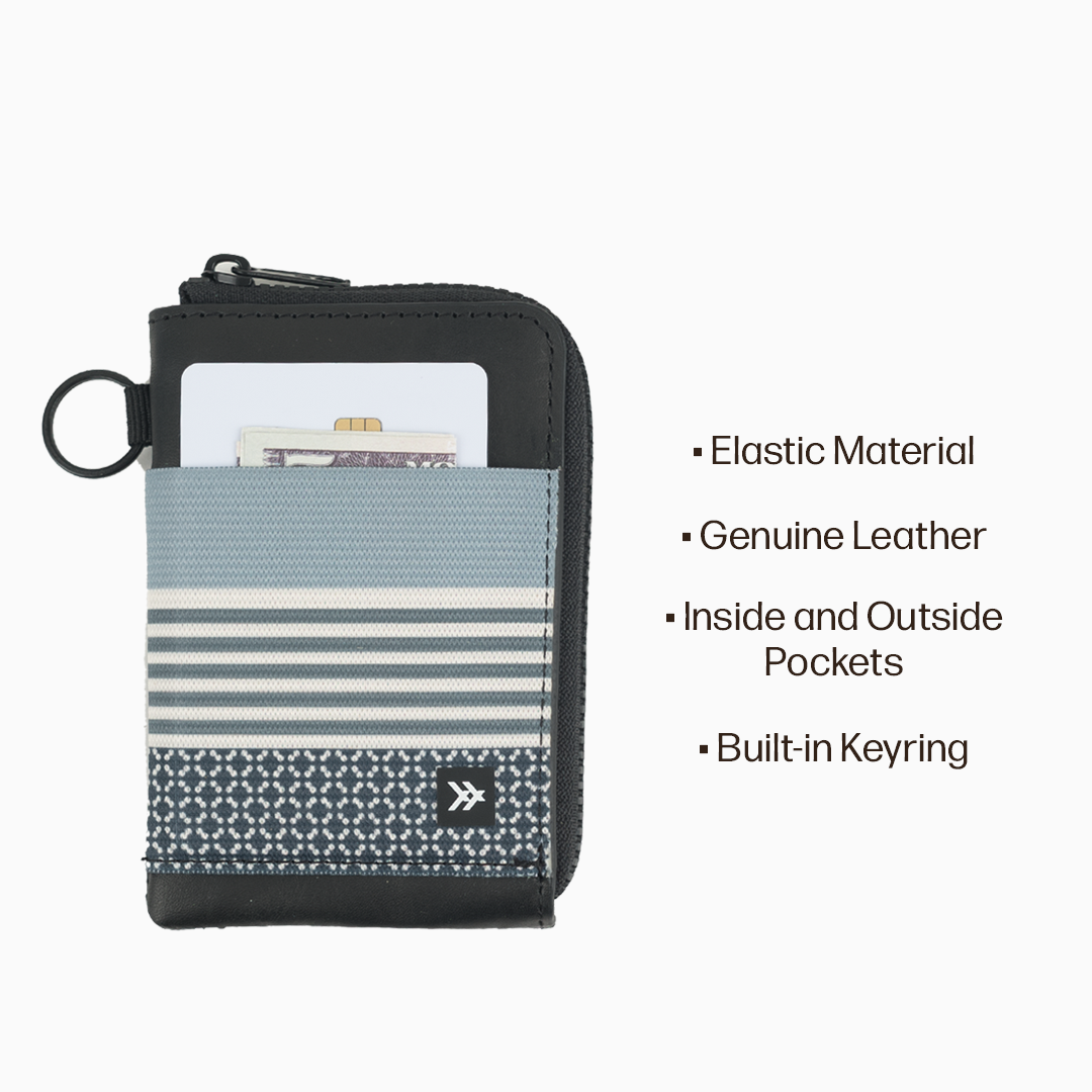 Leather Zip Wallet Everyday Carry Set - Sanders Stone - Thread®