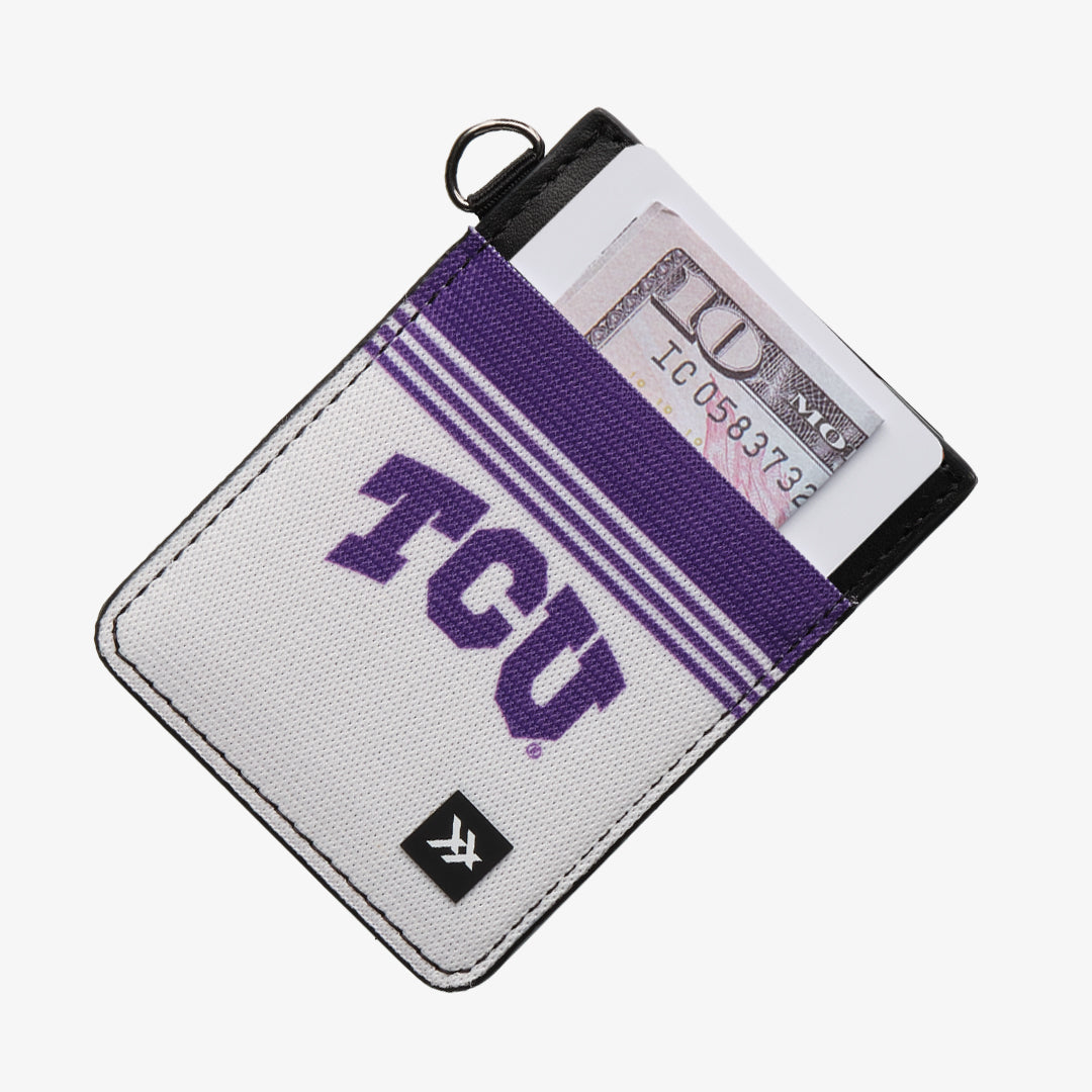 Vertical Leather Wallet - TCU White - Thread®