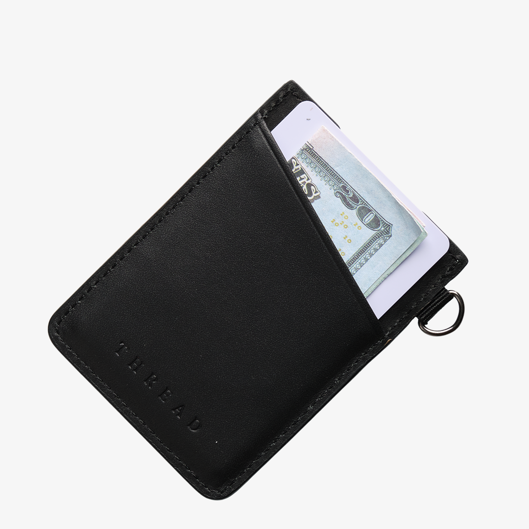 Vertical Leather Wallet - Tortoise - Thread®