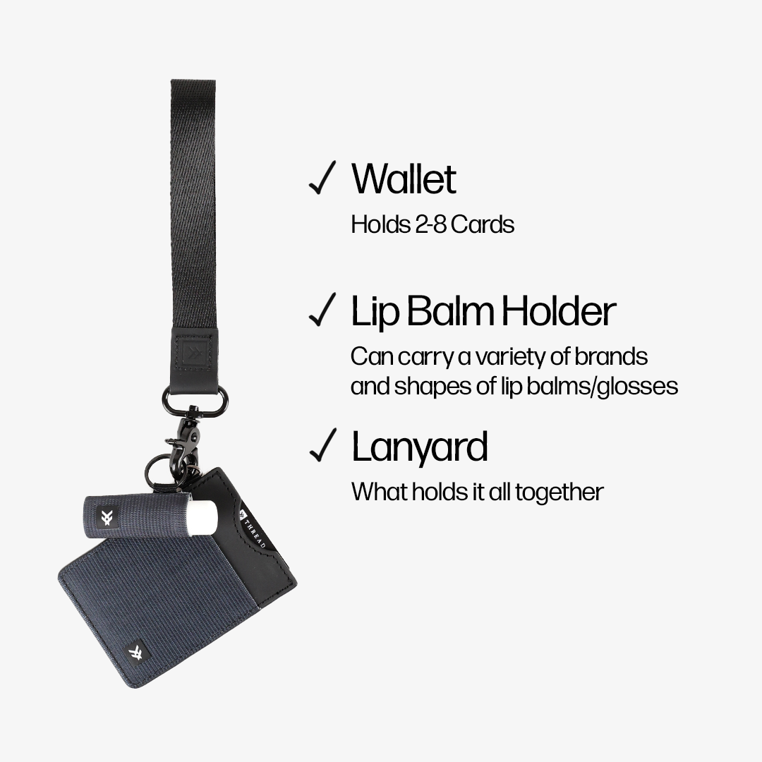 Vertical Leather Wallet Trifecta Bundle - Black - Thread®