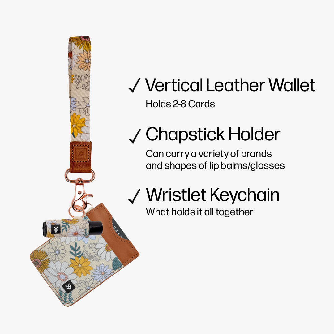 Vertical Leather Wallet Trifecta Bundle - Blossom - Thread®