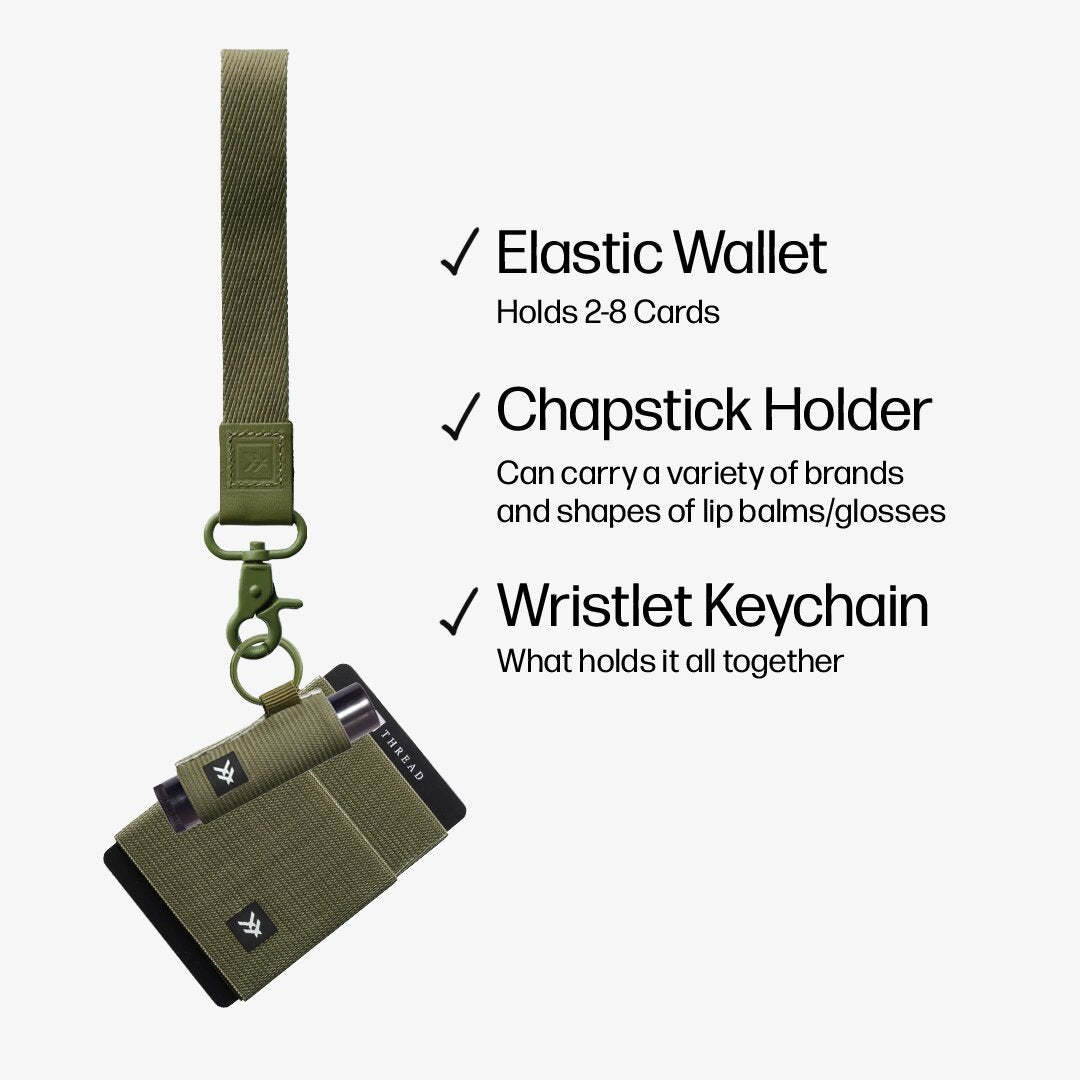 Elastic Wallet Trifecta Bundle - Olive - Thread®