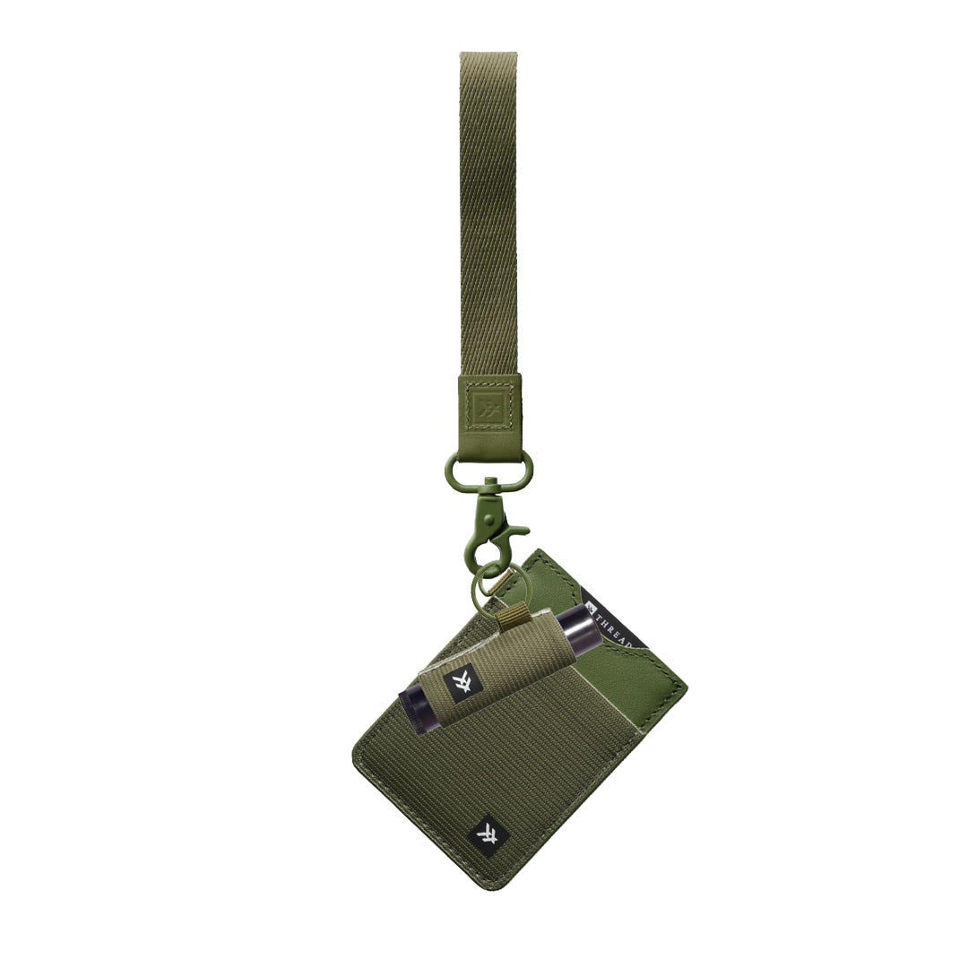 Vertical Leather Wallet Everyday Carry Set - Olive - Thread®