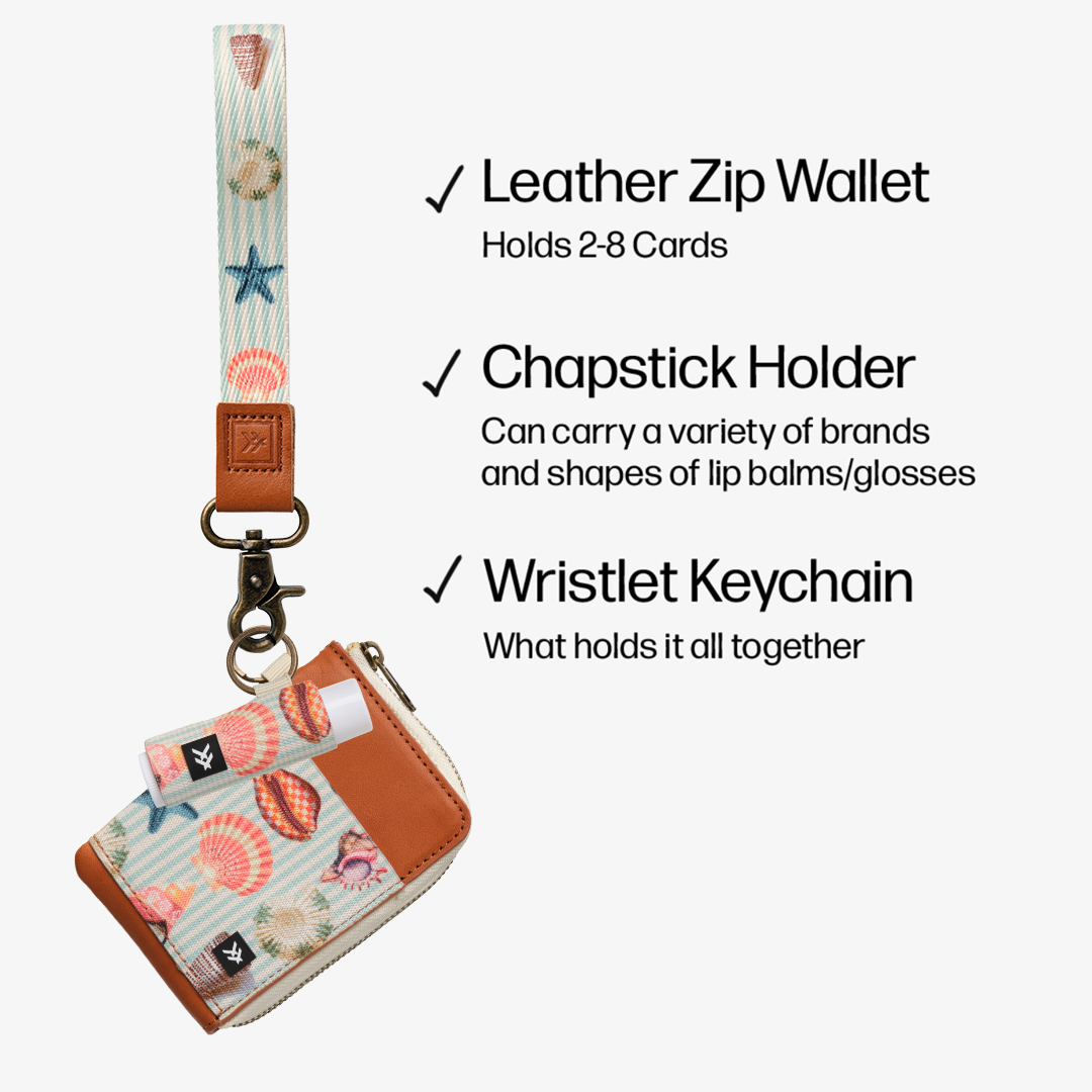 Leather Zip Wallet - Shells - Thread®