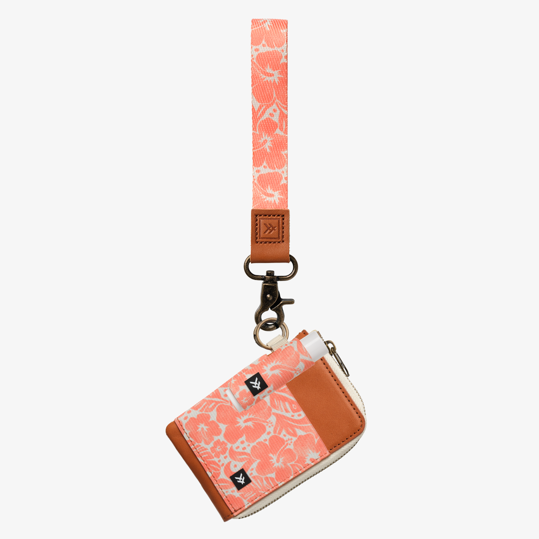 Leather Zip Wallet Everyday Carry Set - Coral Crush - Thread®