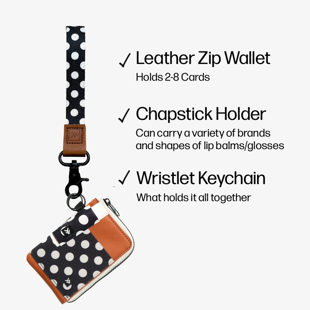 Leather Zip Wallet - Polka Dot - Thread®