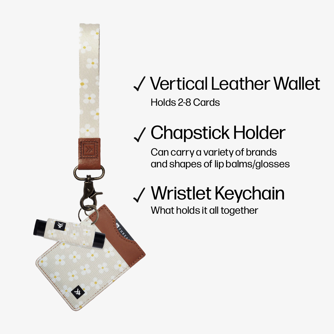 Vertical Leather Wallet Trifecta Bundle - Luna Beige - Thread®