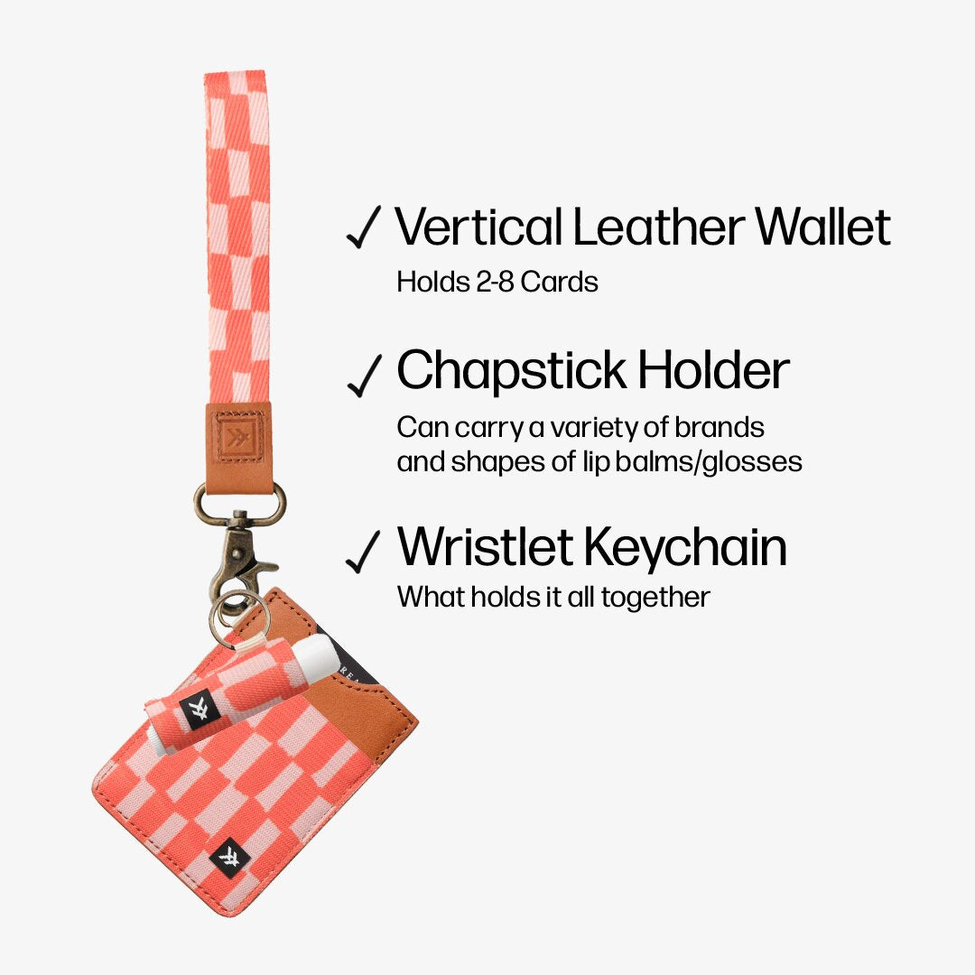Vertical Leather Wallet Trifecta Bundle - Scout Peach - Thread®