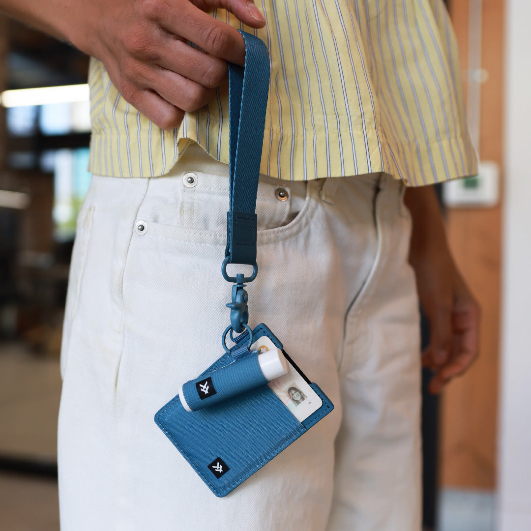 Vertical Leather Wallet Trifecta Bundle - Surf Blue - Thread®