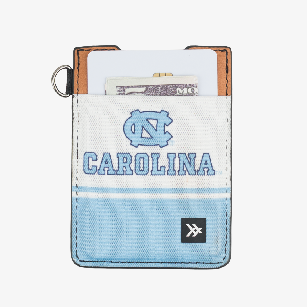University of North Carolina White - Vertical Leather Wallet