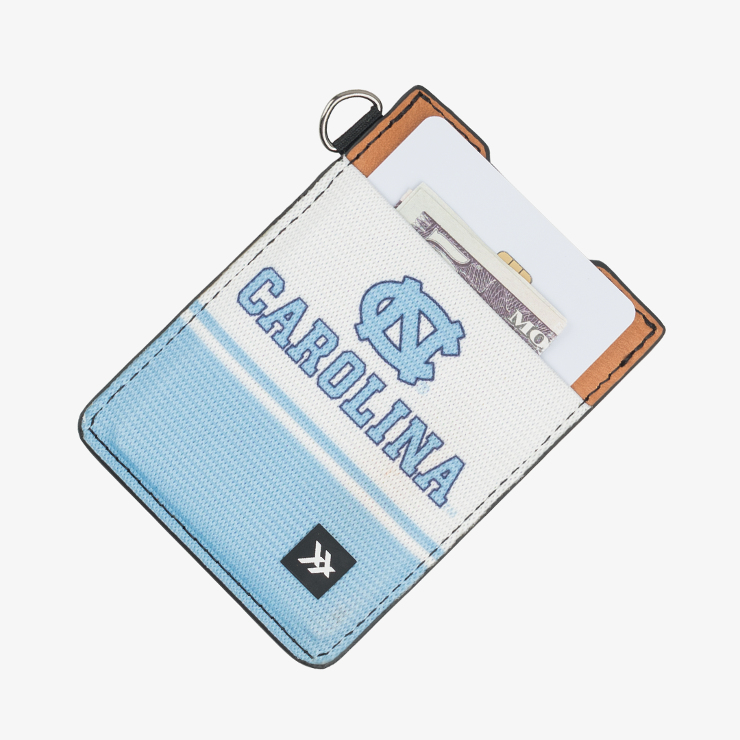 University of North Carolina White - Vertical Leather Wallet