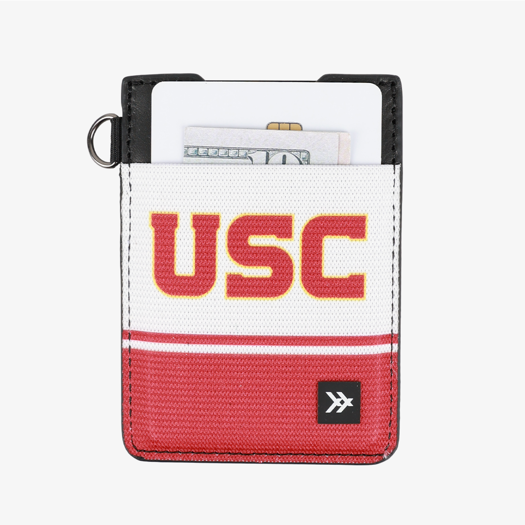 Vertical Leather Wallet - USC White - Thread®