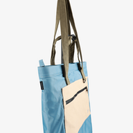 Olive/Surf Blue - Utility Tote Bag