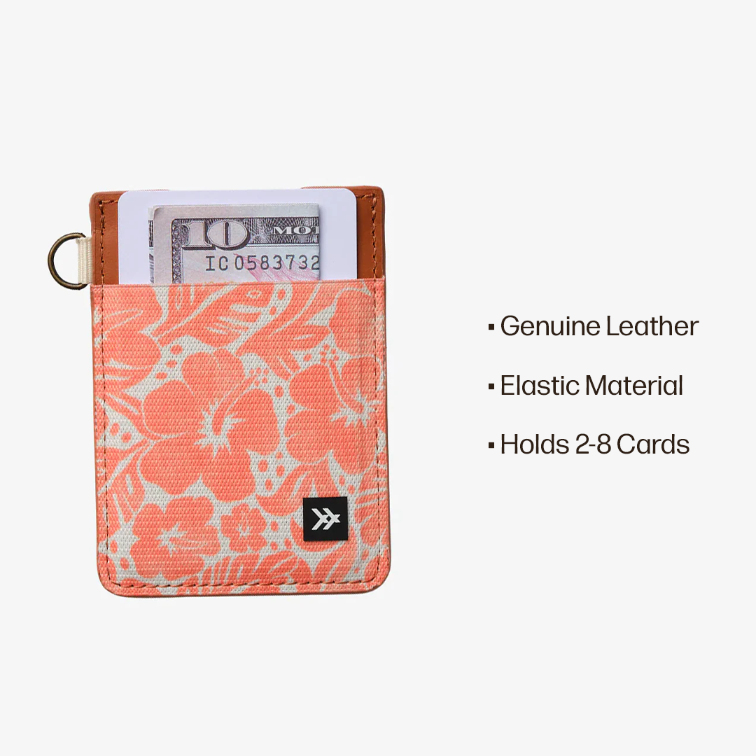 Vertical Leather Wallet Everyday Carry Set - Coral Crush - Thread®