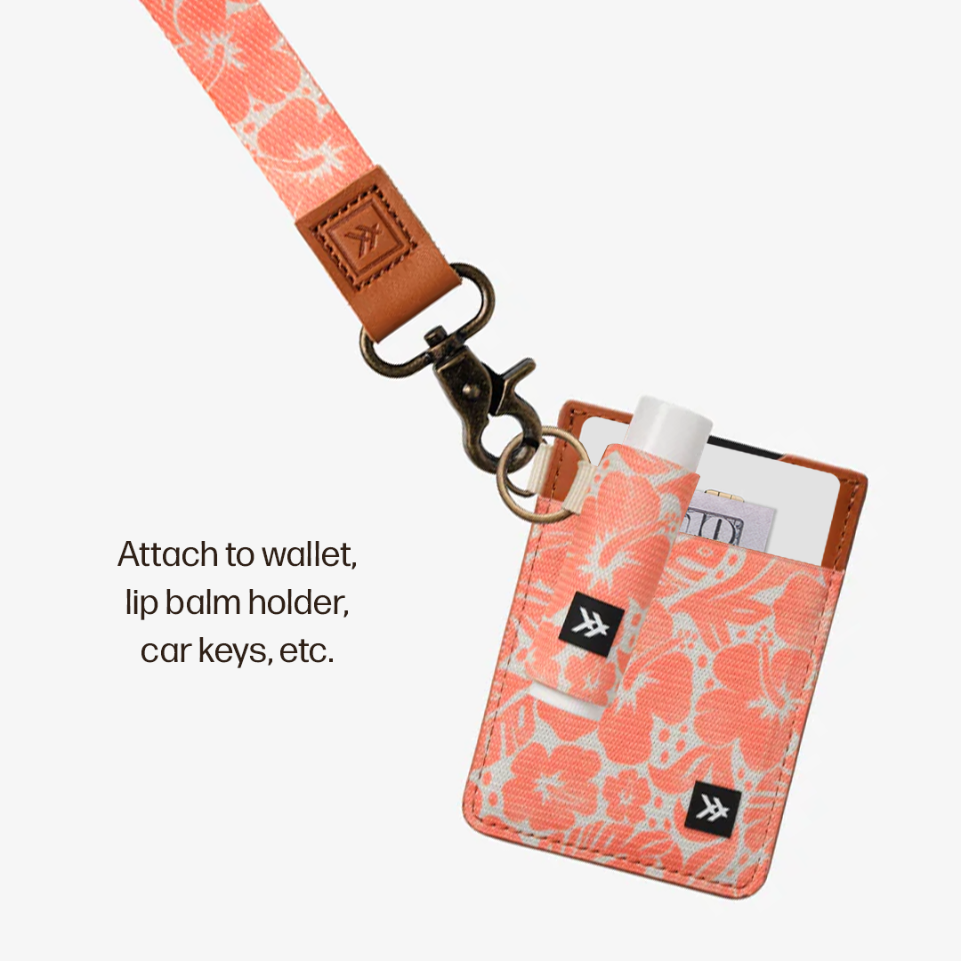 Vertical Leather Wallet Everyday Carry Set - Coral Crush - Thread®