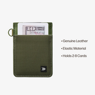 Vertical Leather Wallet Everyday Carry Set - Olive - Thread®