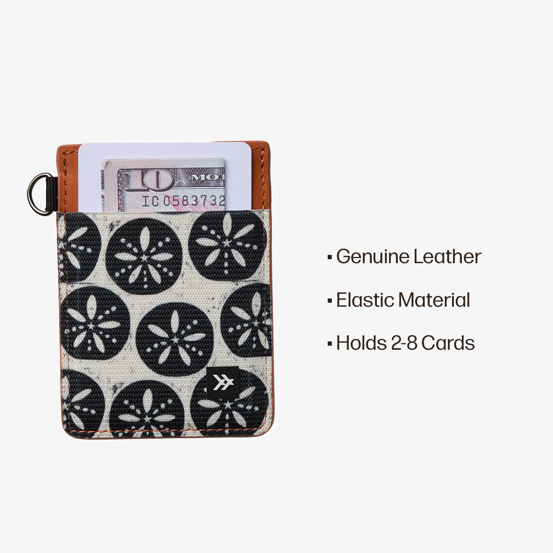 Vertical Leather Wallet Everyday Carry Set - Sand Dollar Black - Thread®
