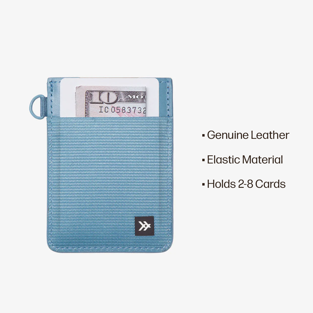 Vertical Leather Wallet Everyday Carry Set - Surf Blue - Thread®