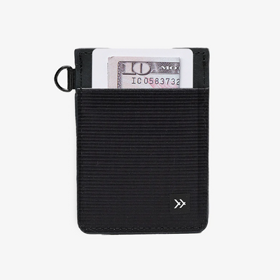Black - Vertical Leather Wallet