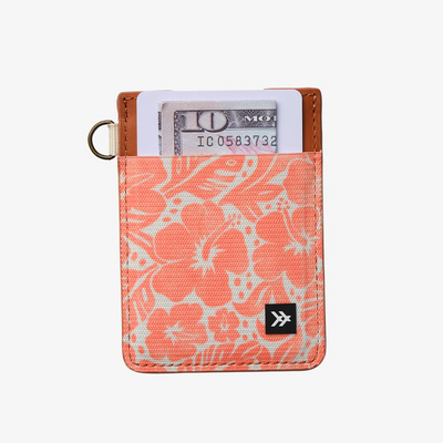 Coral Crush - Vertical Leather Wallet