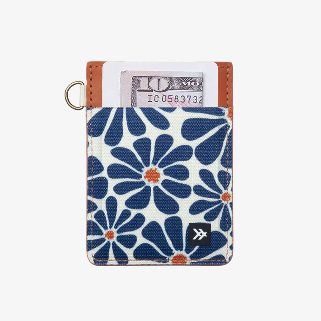 Emmeline Navy Vertical Leather Wallet