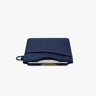 Vertical Leather Wallet - Navy - Thread®