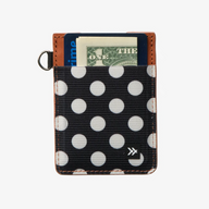 Polka Dot Vertical Leather Wallet
