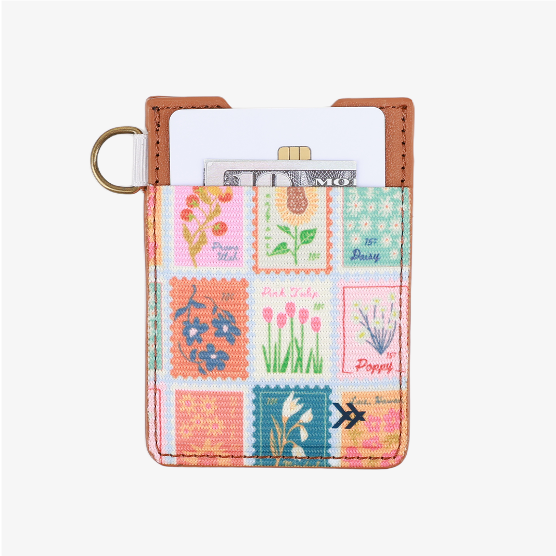 Vertical Leather Wallet - Stamps - Thread®