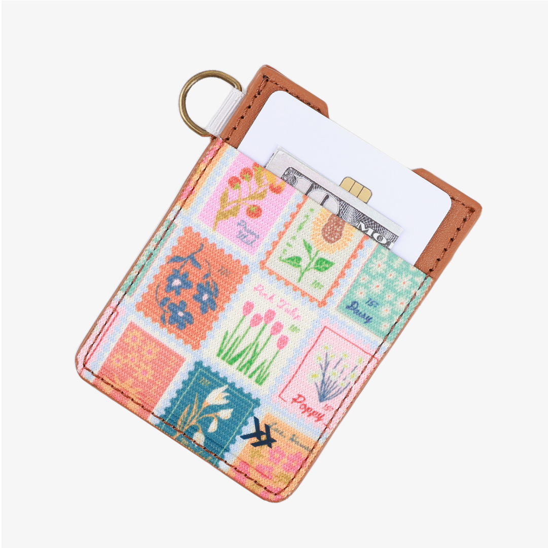Vertical Leather Wallet - Stamps - Thread®