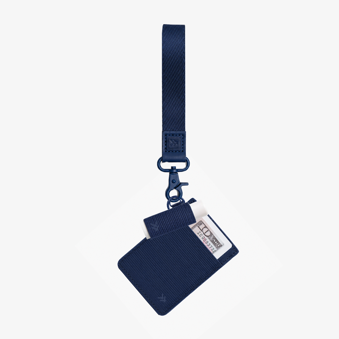 Vertical Leather Wallet Everyday Carry Set - Navy - Thread®