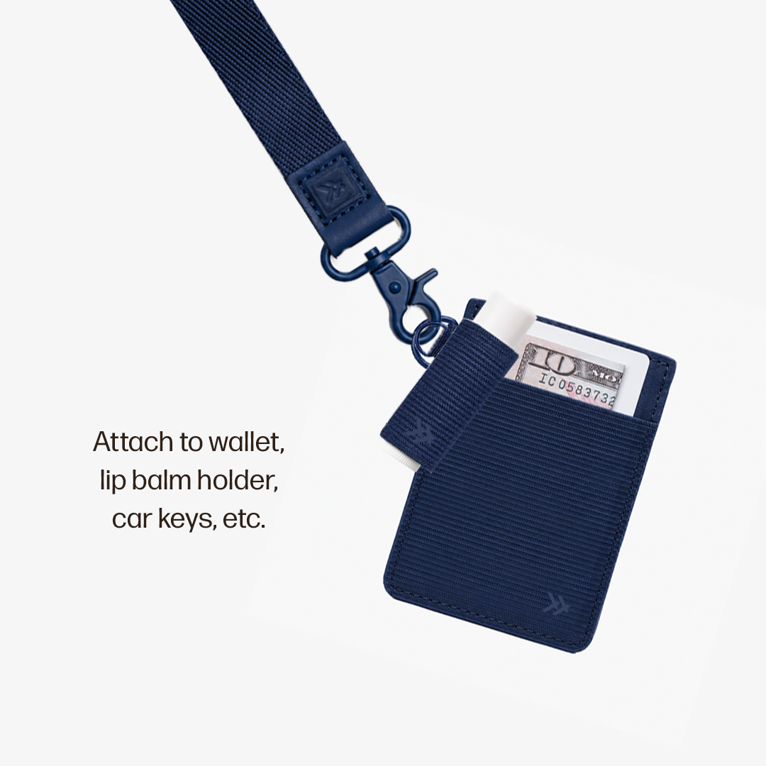 Vertical Leather Wallet Everyday Carry Set - Navy - Thread®